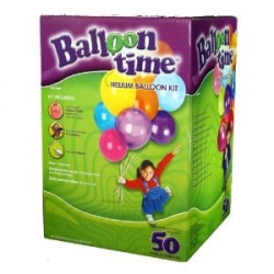 Ballongas Luftballon Balloon Time Kit 50, Inkl. Band + Flldse